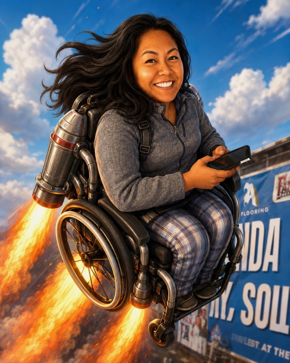 Ymonette Cabrera as an illustrated character